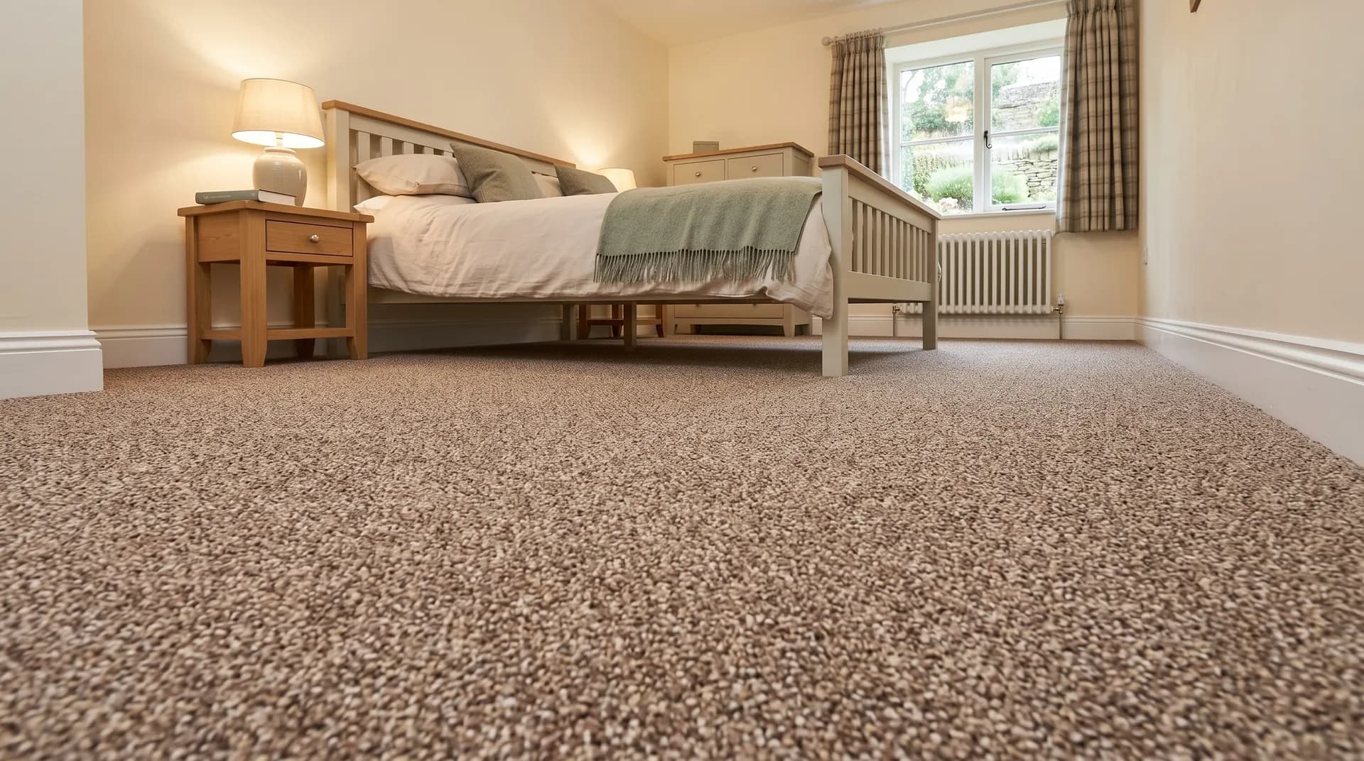 Beige Twist Pile Carpet Bedroom Liverpool